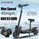 10inch Tire Electric Scooter 60v3200w Dual Motor Drive Ip54 Waterproof With Seat