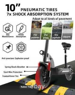 1200W 10AH 10'' Road Tire Folding E Scooter Electric Removable Seat For Adults