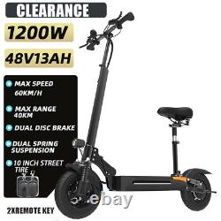 1200W Electric Scooter for Adults 48V Lithium Battery EScooters 35MPH High Speed