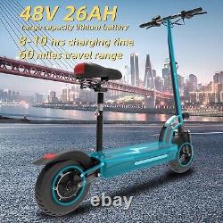 1200W Electric Scooter for Adults 48V Lithium Battery EScooters 37MPH High Speed