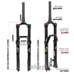 160mm Travel MTB Air Fork with Rebound Adjustment Bike Suspension Fork Tapered