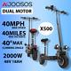 2000w Dual Motor Electric Scooter Ajoosos X500 Max Speed 40mph For Adults