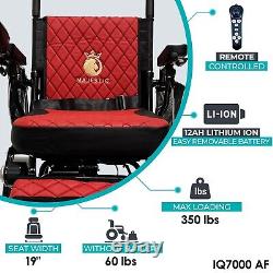 2024 Travel 19'' Luxury Designed Leather Electric Wheelchair Lightweight