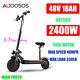 2400w Dual Motor Electric Scooter 48v 18ah Lithium Battery Disc Brake E Scooter