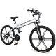 26 Electric Bicycle 500w 48v 21s Mountain Bike Mtb Shimano Fold Up E-bike White