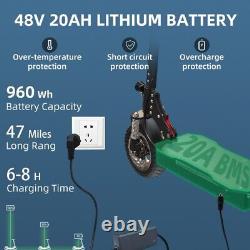 48V 20AH Li-Battery E Scooter 1300W Motor 10Inch Pneumatic Tire Electric Scooter