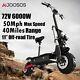 Ajoosos X60 6000w Dual Moter Electric Scooter 50mph Speed 11 Off Road Tire 72v
