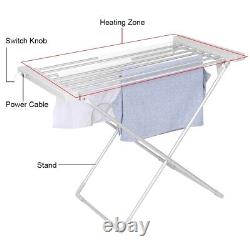 (AU)Foldable Alloy Aluminum Electric Clothing Drying Rack Cloth Clothes Dryer LT
