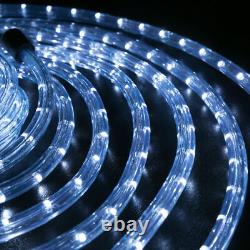Assorted Size White LED Rope Lighting Waterproof Outdoor Christmas Tree Deco