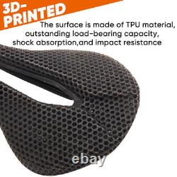 BUCKLOS 3D Printed Bike Cycling Saddle Seat Carbon Rail MTB Road Bicycle Cushion