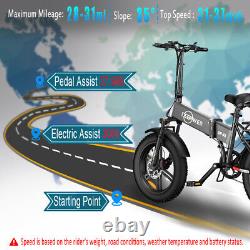 DEEPOWER Electric Bicycle Foldable eBike For Adults 20Ah 1000W Shinano 7 Speed