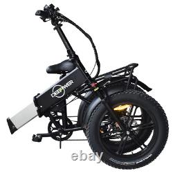DEEPOWER Electric Bike 1000W 20Ah 48V Foldable Bicycle Fat Tire eBike CA NEW