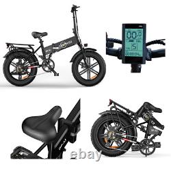 DEEPOWER Electric Bikes For Adults Folding eBike 1000W 48V 20Ah 7 Speed MTB