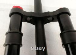 Double Shoulder Front Forks Mountain Bike Air Fork Suspension Thru Axle Damping