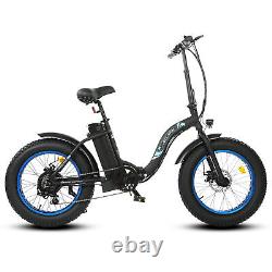 ECOTRIC 20 500W Folding Electric Bike Fat tire Bicycle Step Thru Ebike 7Speed