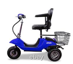 EWheels EW-20 3-Wheel Scooter, 21 Miles Charge, Blue