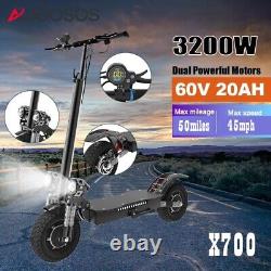 Electric Scooter 45Mph Fast 20Ah 3200W Dual Motor E Scooter for Adults 10 inch