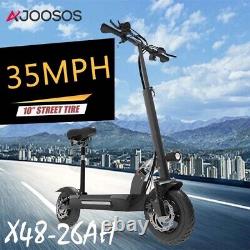 Electric Scooter with Seat 48V 26AH 1200W E Scooter 35Mph Speed Foldable Scooter