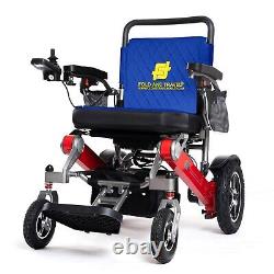 Fold And Travel Lightweight Foldable Remote Control Electric Power Wheelchair