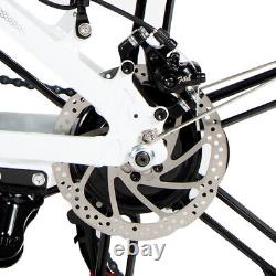 Foldable 350W Samebike Upgraded Electric Black White Bicycle 48V 10.4AH 7 Speeds