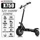 Foldable Electric Scooter 1600w 52v For Adults 10'' Rear Wheel Drive Waterproof