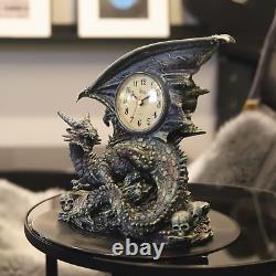GENUNIQ Dragon Desk & Shelf Clock Desktop Clock Dragon Sculpture Collectible Fig