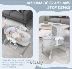 INFANS 2 in 1 Smart Electric Baby Rocking Bassinet With Remote Control