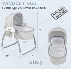 INFANS 2 in 1 Smart Electric Baby Rocking Bassinet With Remote Control