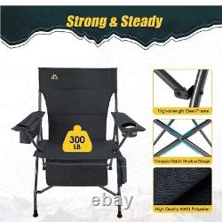 KINGS TREK Heated Electric Camping Chair with Side Cooler & Carryall Case