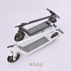 LAN-QMY Electric Scooter, Foldable E-scooter for Adult, Black, White