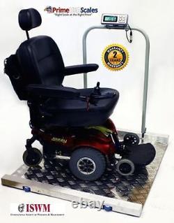 LWC-800 Wheel chair Scale with Ramps Handrail Indicator 800 lb
