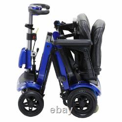 NEW Drive FLEX ZooMe Flex Ultra Compact Folding Travel 4 Wheel Scooter, Blue