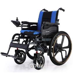 NNEMB Power Electric Wheelchair-Folding-12km Max Range-Lithium Battery-24 Light