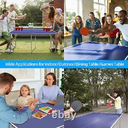 Ping Pong Table, Foldable, Portable Table Tennis Table Set, With Net and 2 Ping Pon