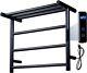 Wall Mounted Black Stainless Steel Electric Bath Towel Warmer, Hot Towels Holder