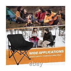 Chaise de camping chauffante portable avec batterie pour adultes, chauffage électrique rembourré