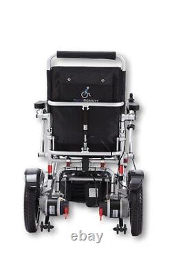Chaise roulante électrique légère inclinable pliable avec télécommande
