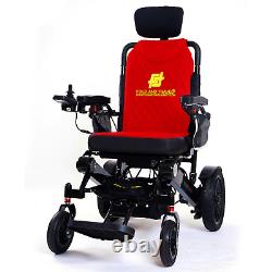 Chaise roulante électrique légère pliable avec inclinaison automatique et pliable pour voyager