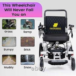 Chaise roulante électrique légère pliable et télécommandée pour plier et voyager