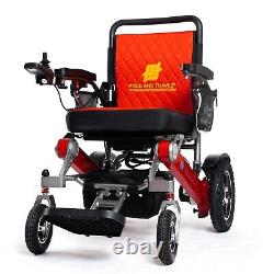 Chaise roulante électrique légère pliable et télécommandée pour voyager