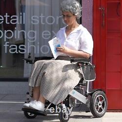 Chaise roulante électrique légère pliable, inclinable automatiquement, pliable et adaptée aux voyages
