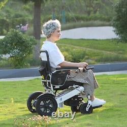 Chaise roulante électrique légère, pliable, inclinable et facile à transporter