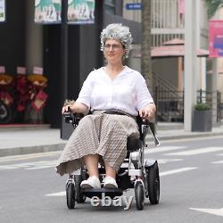 Chaise roulante électrique légère, pliable, inclinable et facile à transporter