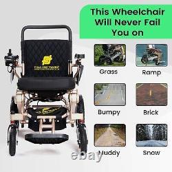 Chaise roulante électrique pliable légère pliable et portable