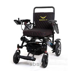 Chaise roulante électrique pliante de qualité supérieure avec écran LCD et télécommande, de forte capacité.