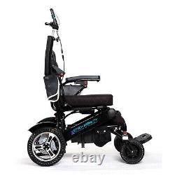 Chaise roulante électrique pliante de qualité supérieure avec écran LCD et télécommande, de forte capacité.