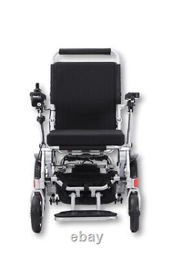 Chaise roulante électrique pliante inclinable légère avec télécommande