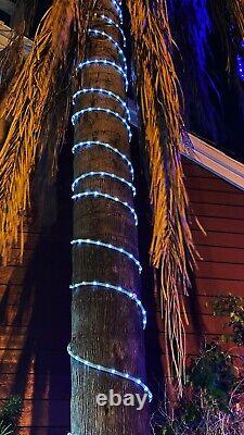 Éclairage en corde LED blanc de différentes tailles, imperméable, pour décorer un arbre de Noël en extérieur