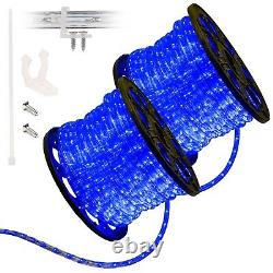 Éclairage en corde LED bleue de taille assortie 3/8 flexible pour Noël intérieur et extérieur