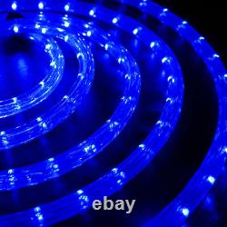 Éclairage en corde LED bleue de taille assortie 3/8 flexible pour Noël intérieur et extérieur